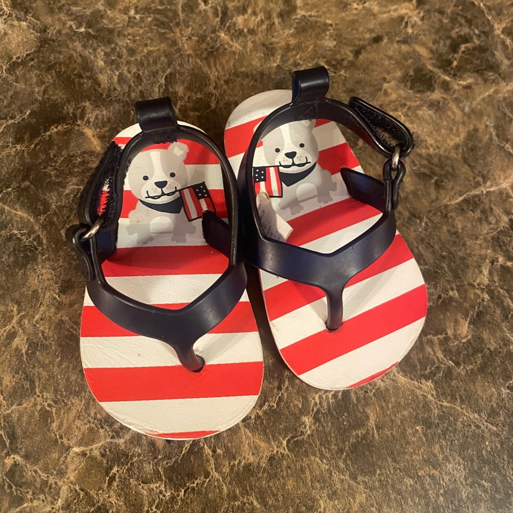 Child of Mine Red, White and Blue Sandals 3-6mo